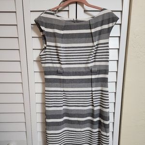 Calvin Klein Cap Sleeve Shealth Dress with Belt Sz 10